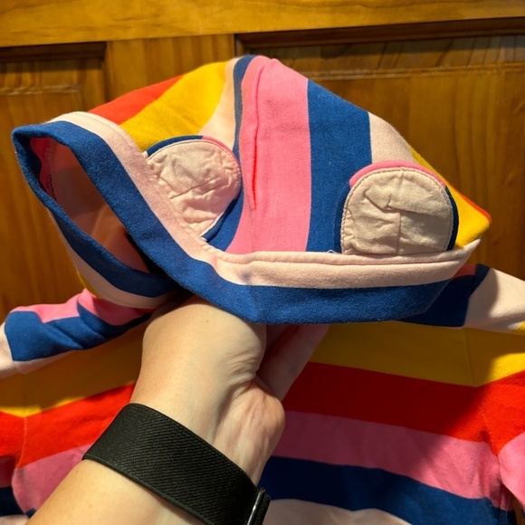 Tucker + Tate Animal Ear Ruffle Hem Striped Hoodie Size 4 NWT - Picture 4 of 8